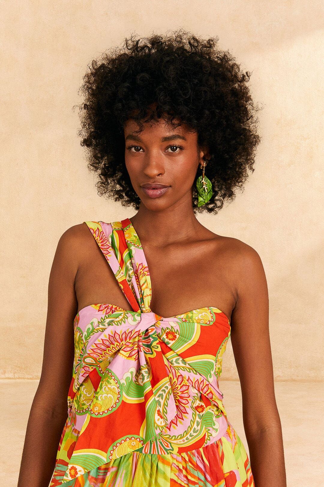 Mixed Red and Lime Prints Maxi Dress sold by FARM Rio product image thumbnail 3