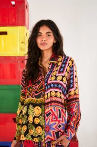 Patchwork Tapestry Smiley® Shirt sold by FARM Rio