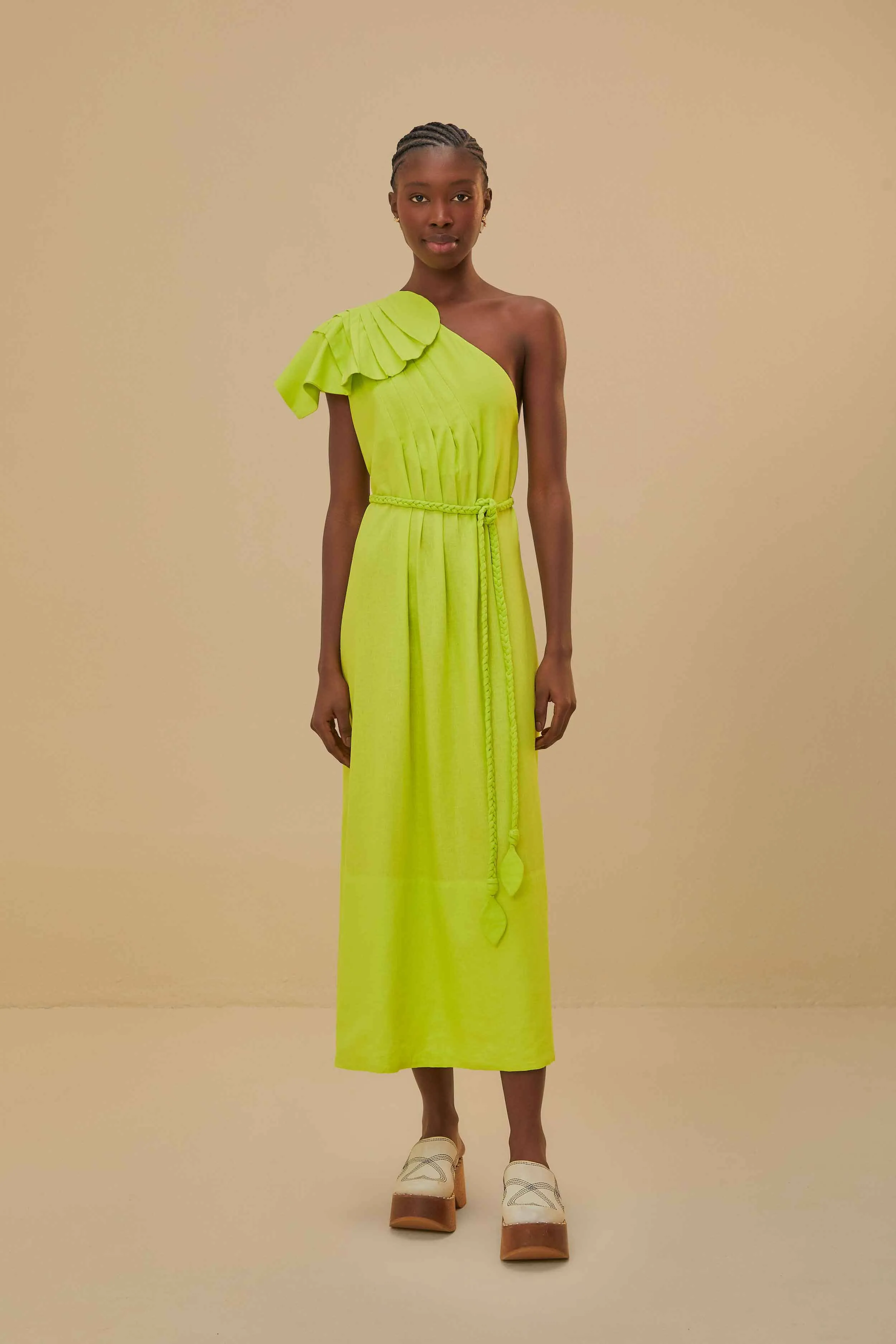 Green Leaf Lenzing™ Ecovero™ Euroflax™ Maxi Dress sold by FARM Rio
