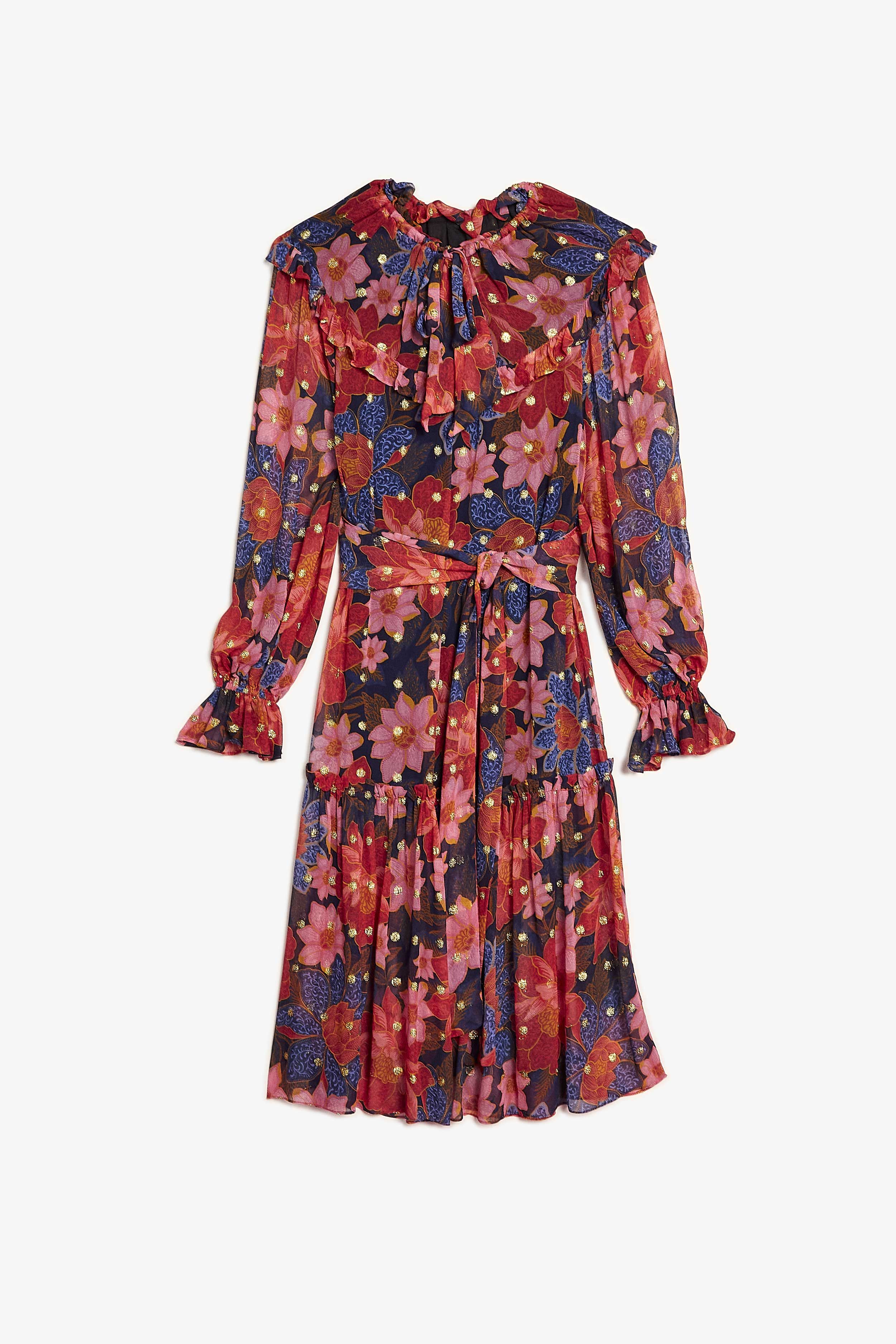 Navy Garden Lenzing™ Ecovero™ Viscose Midi Dress sold by FARM Rio product image thumbnail 4