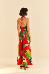 Red Heliconia Pants sold by FARM Rio