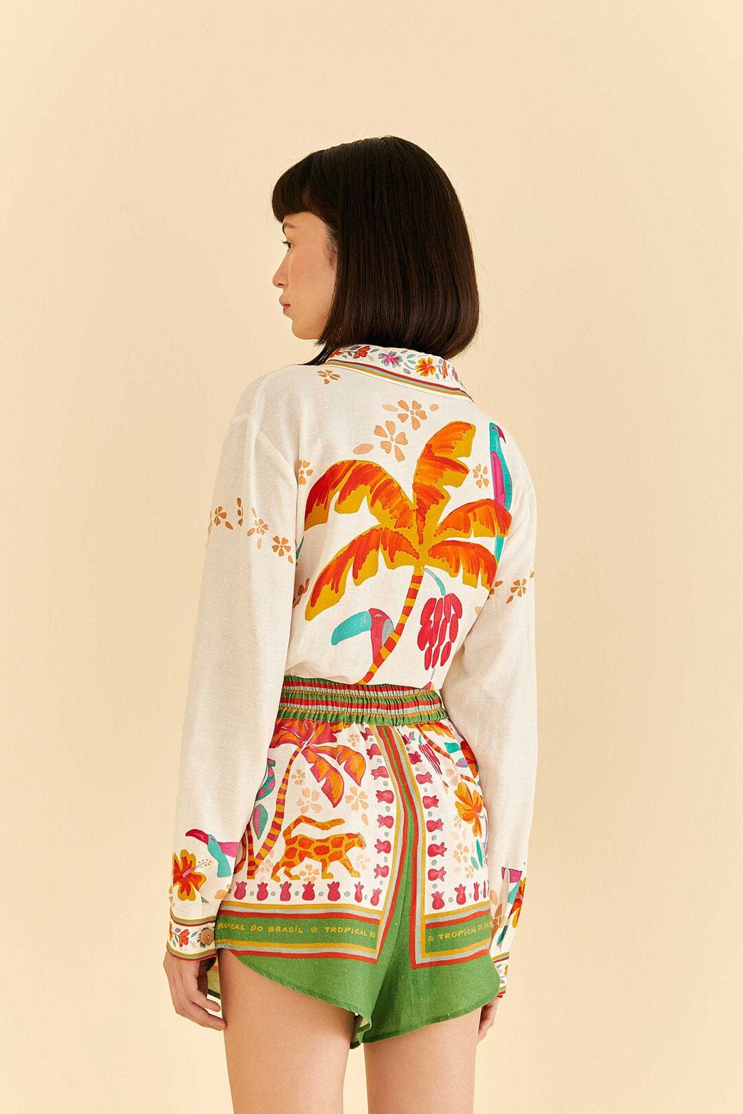 Green Tropical Life Shorts sold by FARM Rio product image thumbnail 3