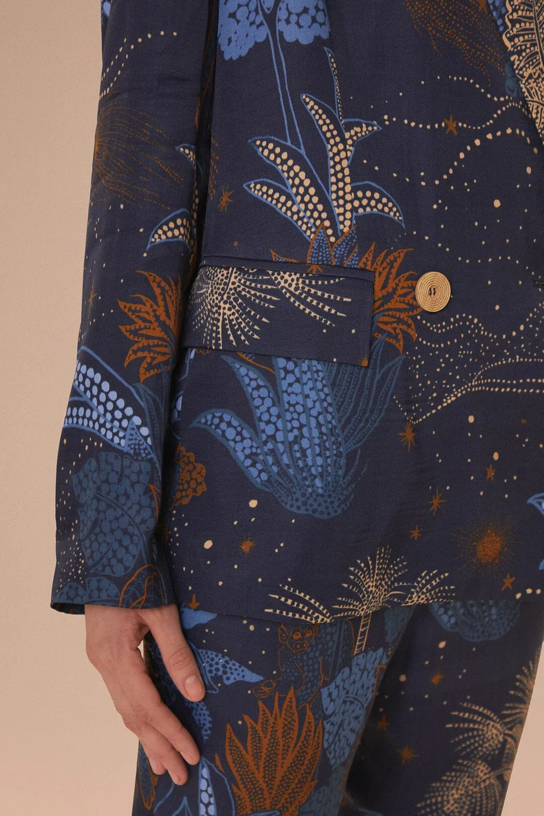 Navy Blue Night Jungle Blazer sold by FARM Rio product image thumbnail 5