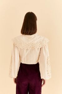 Off-White Richelieu Big Collar Blouse sold by FARM Rio