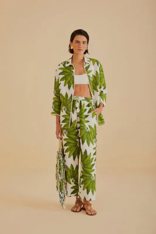 Off-White Palm Fan Pants sold by FARM Rio