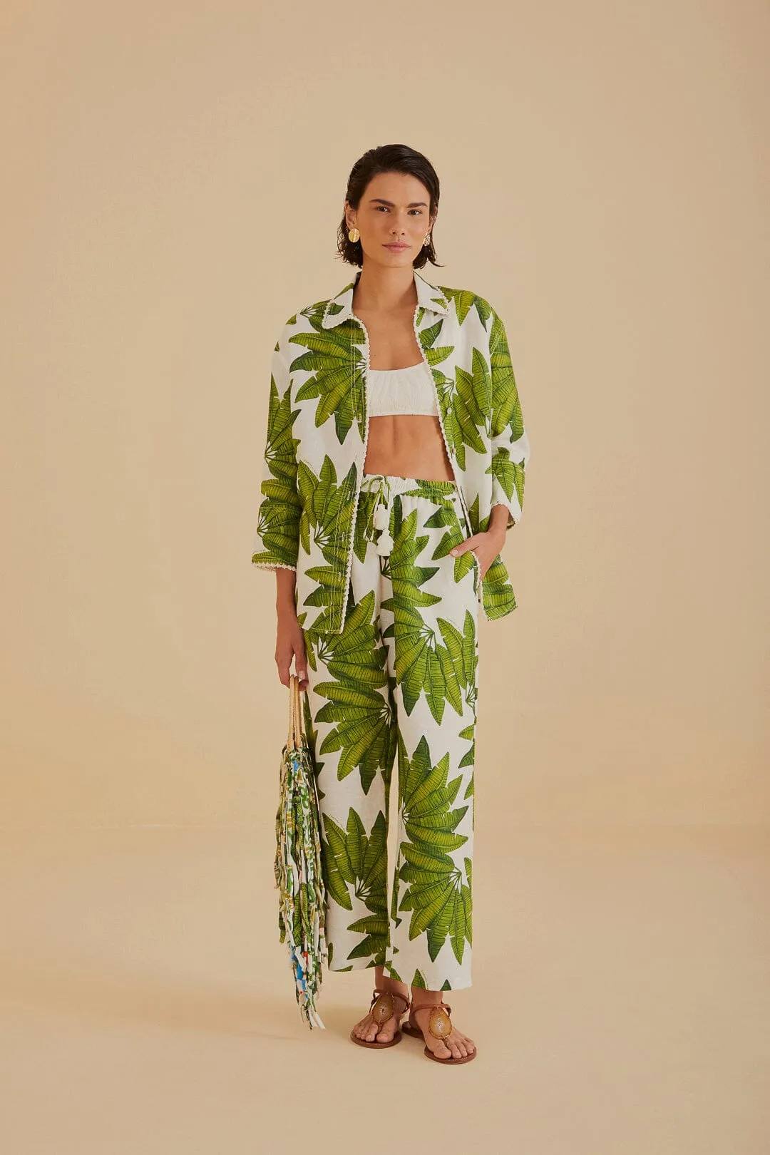 Off-White Palm Fan Pants sold by FARM Rio