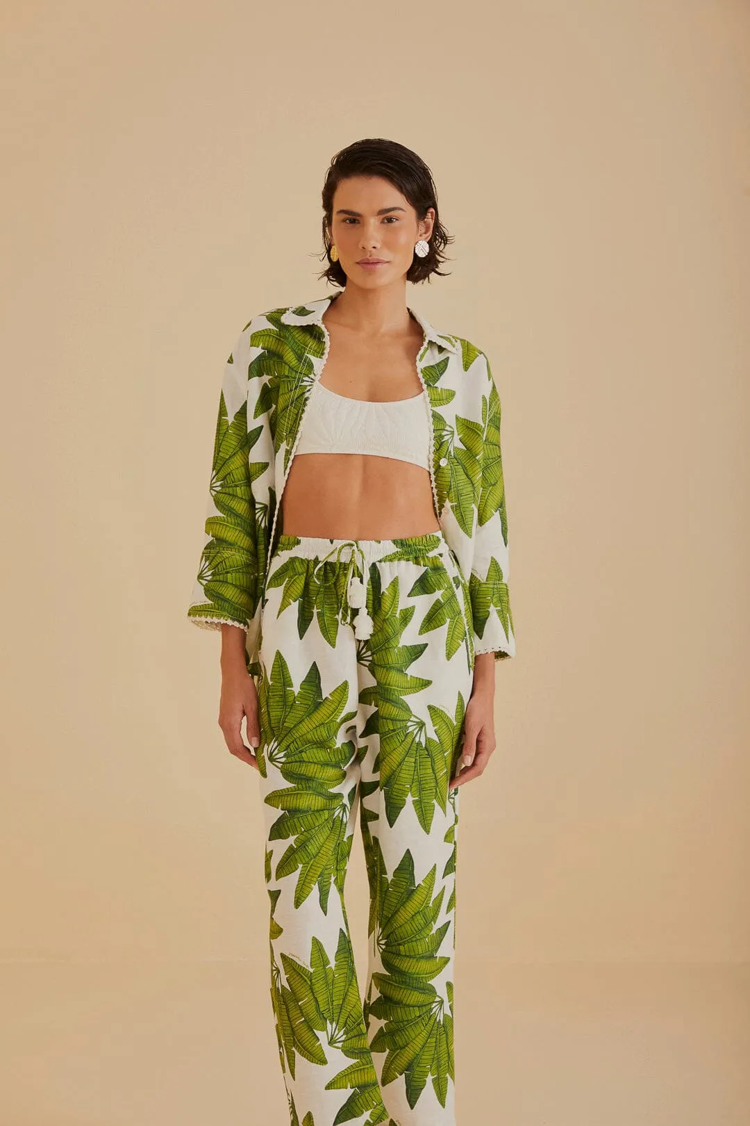 Off-White Palm Fan Pants sold by FARM Rio product image thumbnail 3