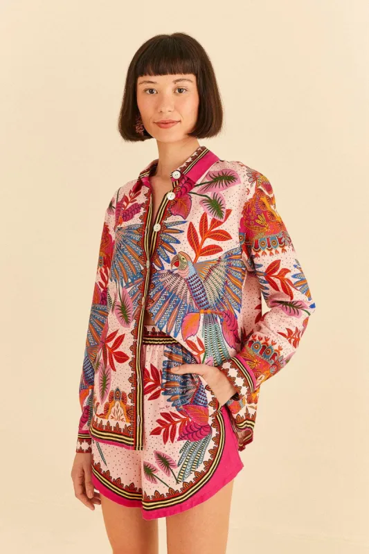 Pink Macaw Scarf Shorts sold by FARM Rio