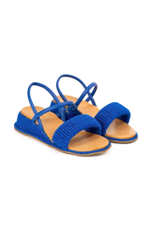 Blue Wedge Espadrille Sandal sold by FARM Rio