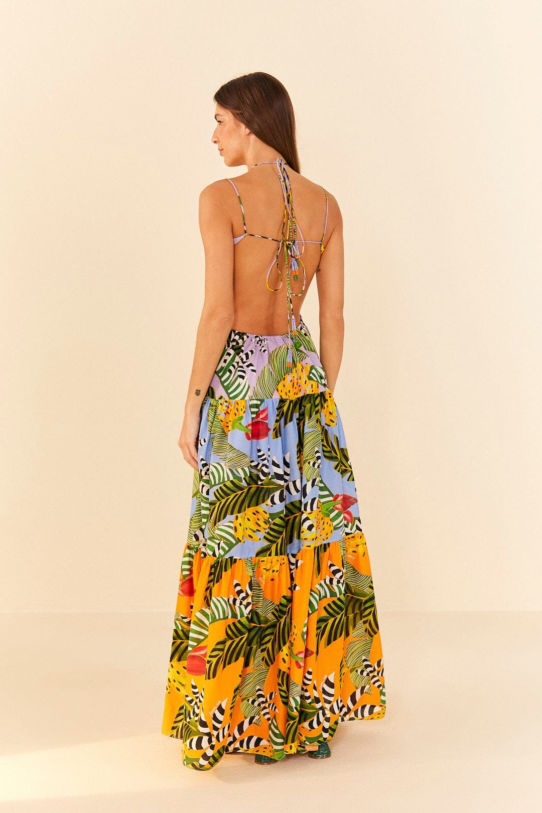 Mixed Striped Bananas Maxi Dress sold by FARM Rio product image thumbnail 3