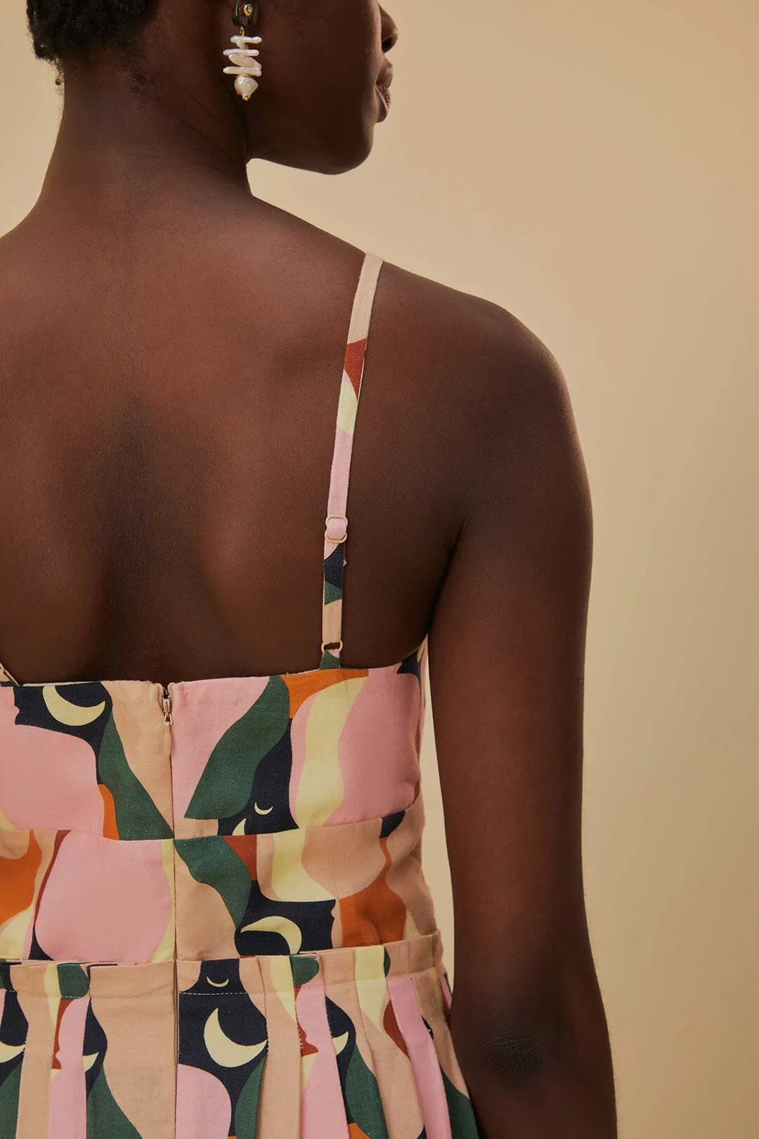 The Kiss Multicolor Sleeveless Midi Dress sold by FARM Rio product image thumbnail 5