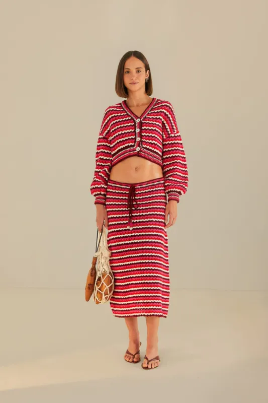 Colorful Stripes Crochet Skirt sold by FARM Rio