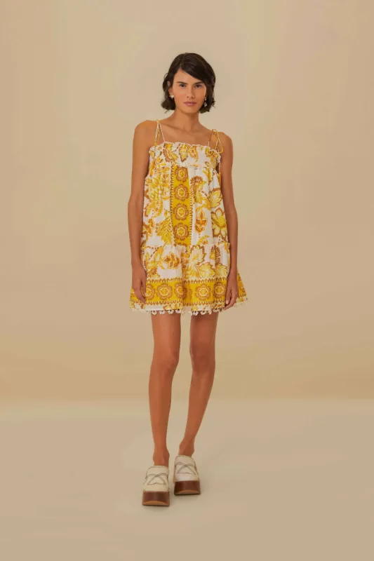 Off-White Aura Floral Mini Dress sold by FARM Rio