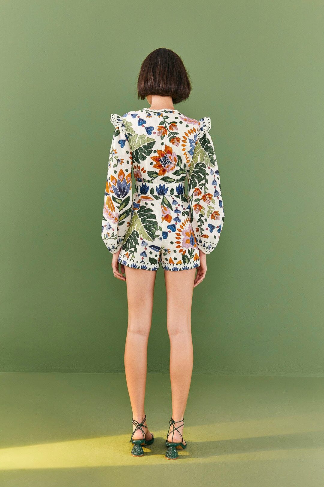 White Summer Garden Romper sold by FARM Rio product image thumbnail 4