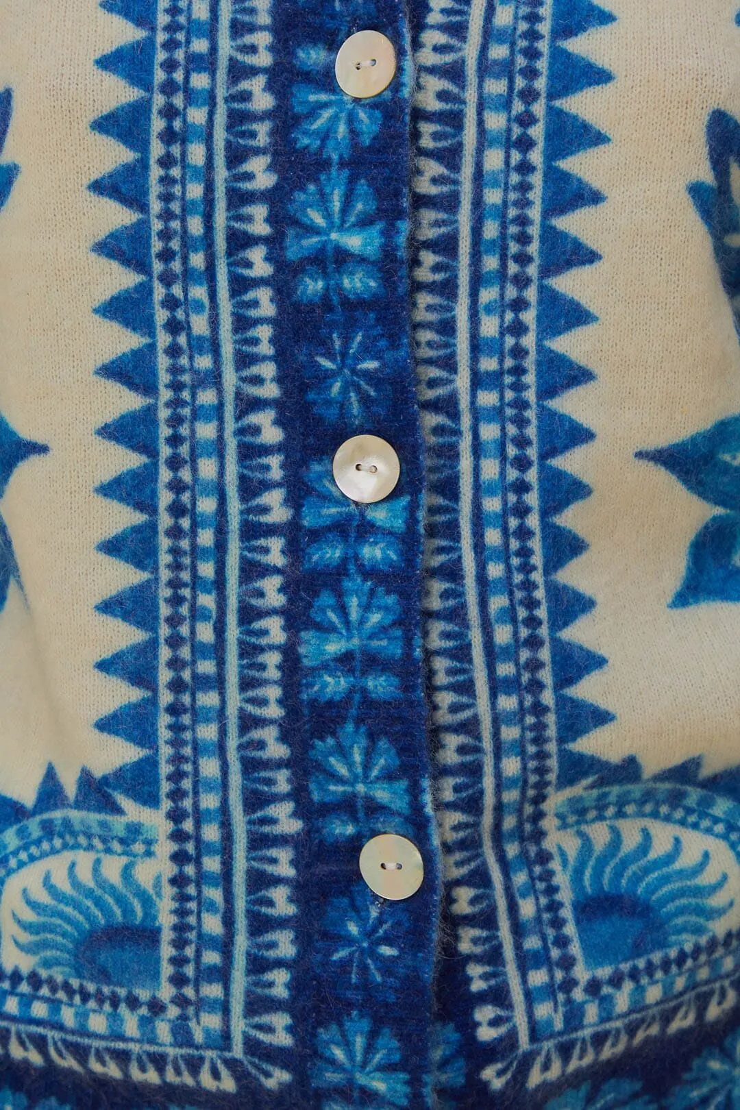 Off-White Floral Tapestry Knit Cardigan sold by FARM Rio product image thumbnail 4