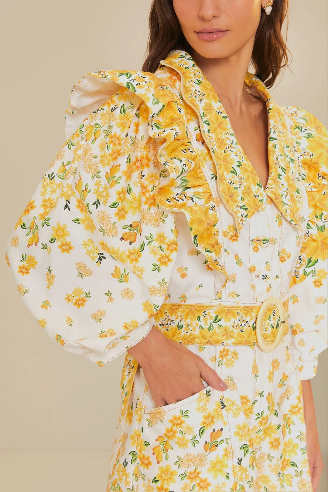 Off-White Azaleia Lapel Romper sold by FARM Rio product image thumbnail 2