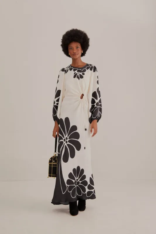 Black Palermo Cut Out  Lenzing™ Ecovero™ Viscose Maxi Dress sold by FARM Rio