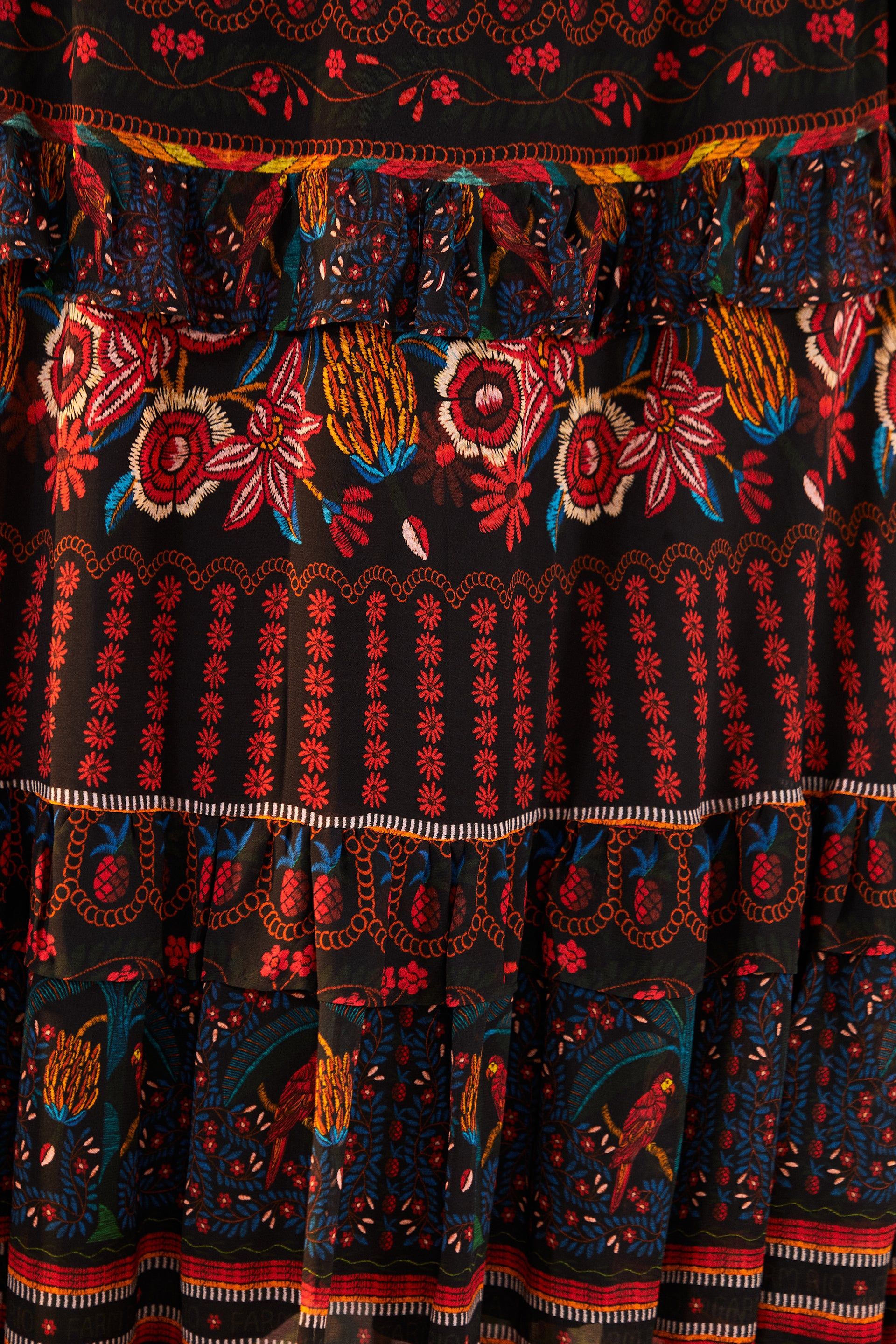 Black Fruit Paradise Maxi Skirt sold by FARM Rio product image thumbnail 5