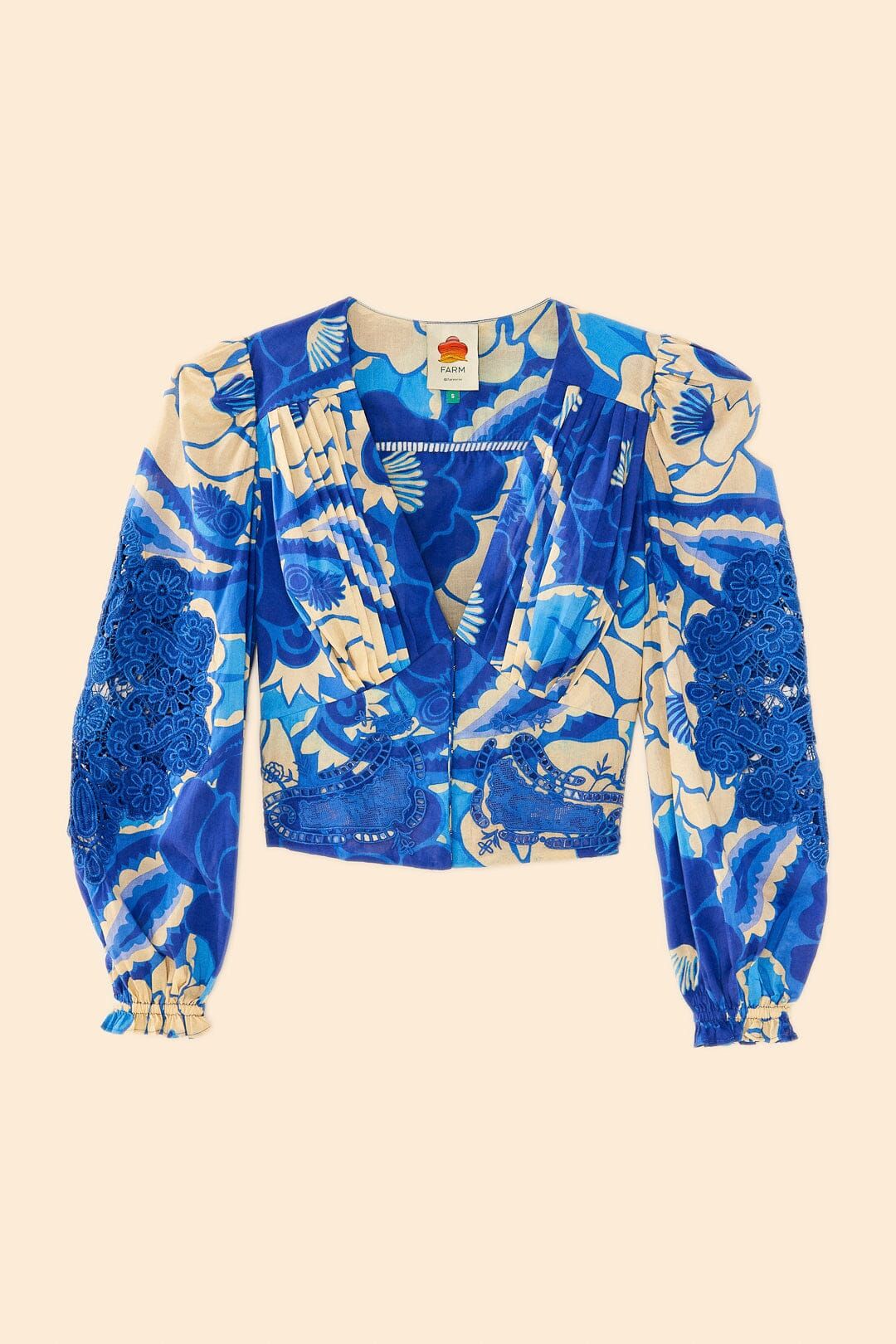 Blue Tropical Groove Blouse sold by FARM Rio product image thumbnail 5