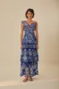 Blue Flower Richelieu Euroflax™ Premium Linen Midi Dress sold by FARM Rio
