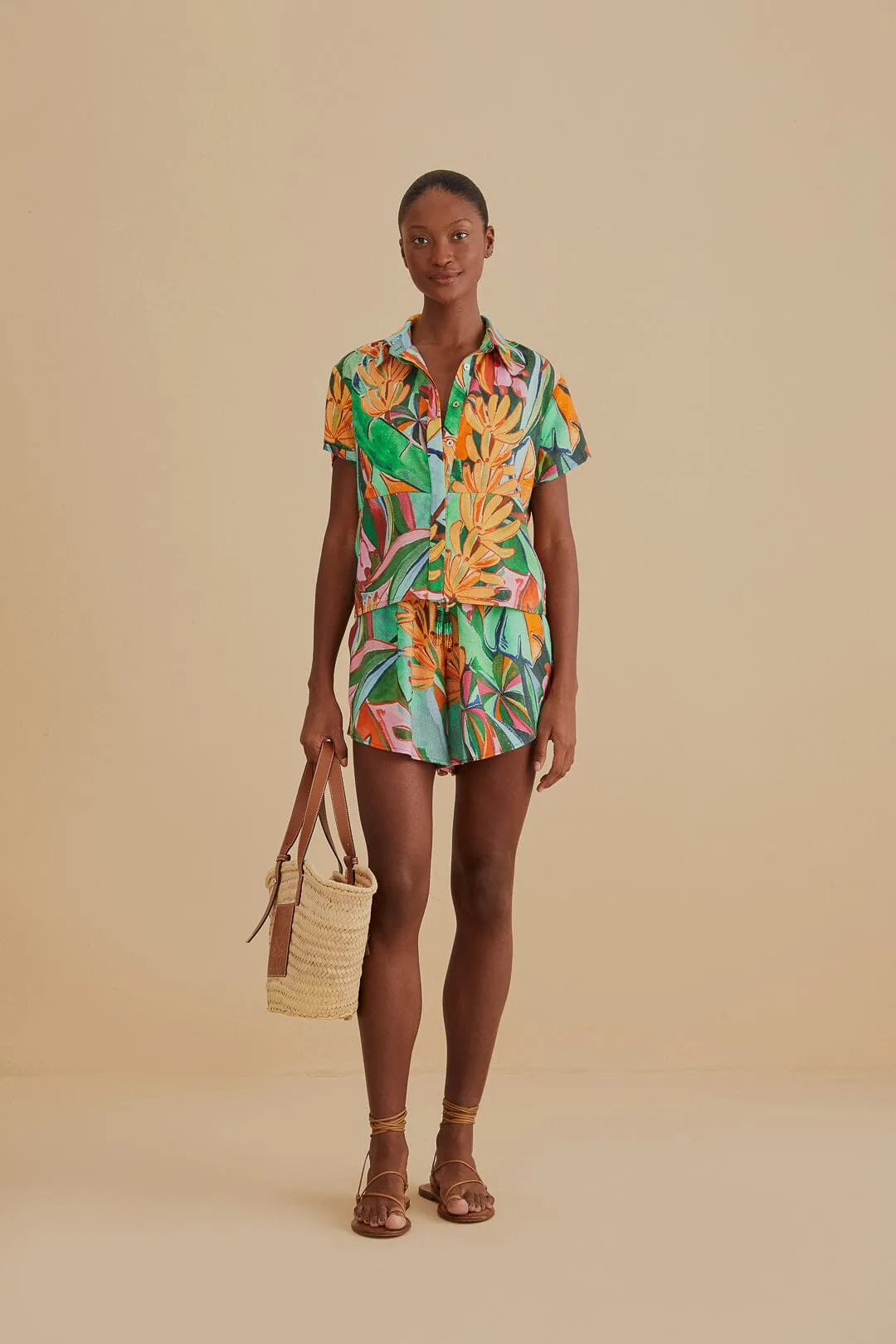 Banana Foliage Shorts sold by FARM Rio