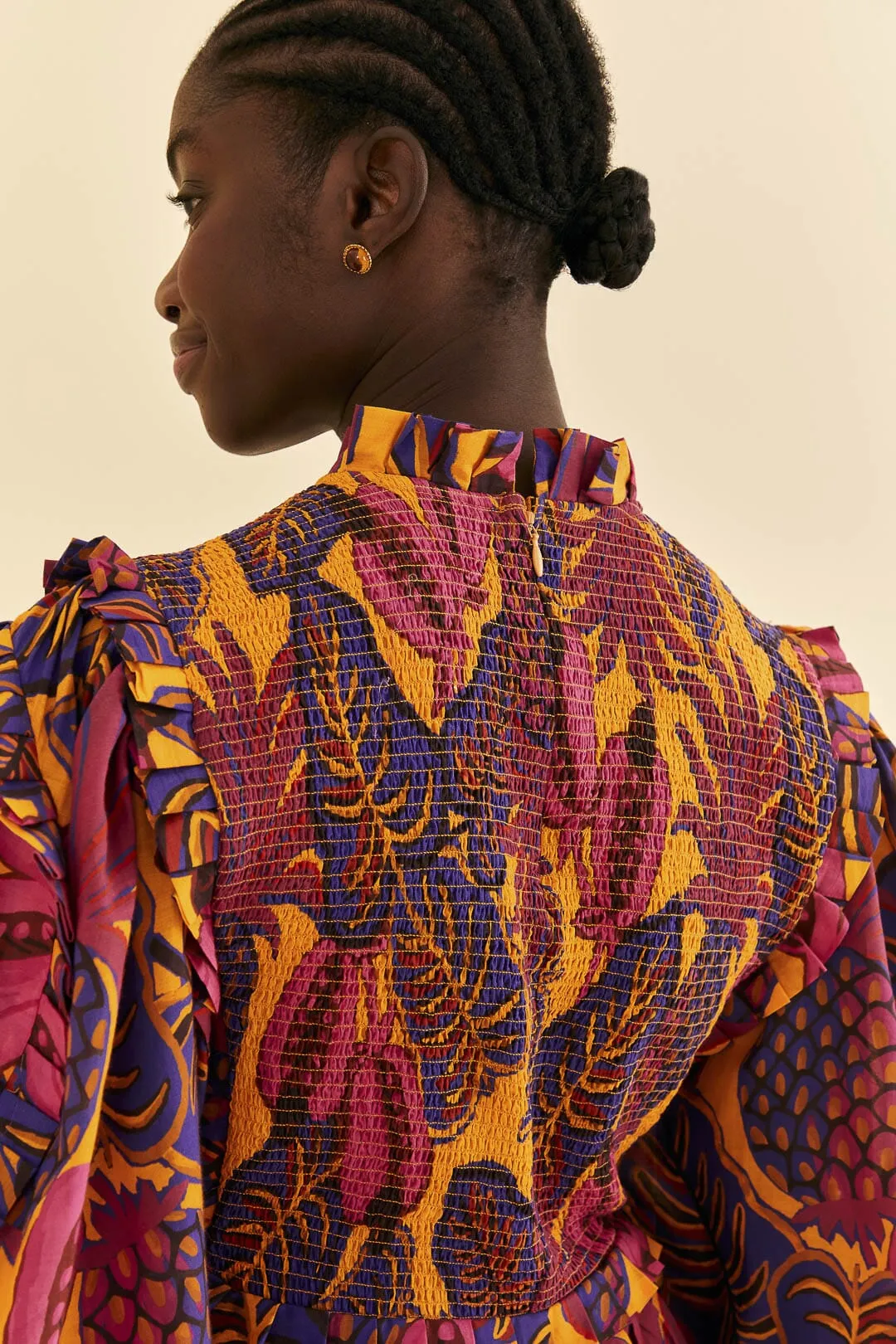 Yellow Fruit Dream Long Sleeve Blouse sold by FARM Rio product image thumbnail 5