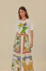 Off-White Tropical Destination LENZING™ ECOVERO™ Euroflax™ Midi Skirt sold by FARM Rio