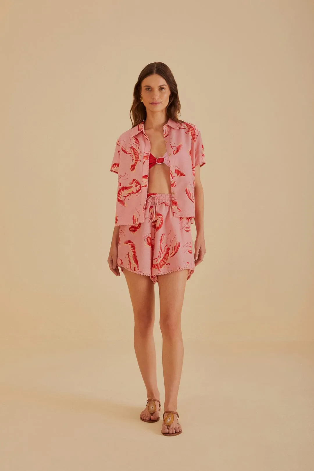 Pink Lobsters Shirt sold by FARM Rio product image thumbnail 2