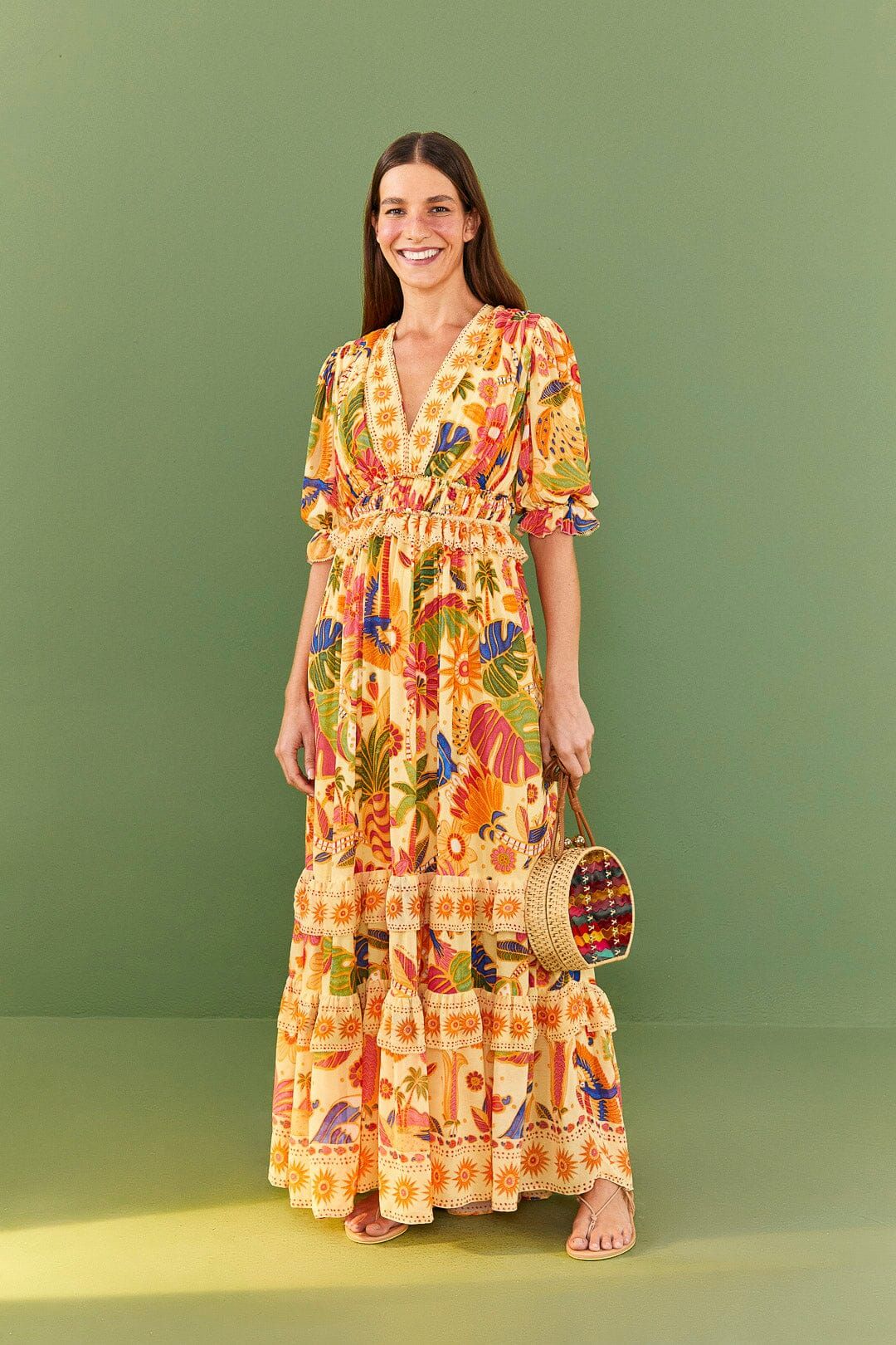 Yellow Rio Tapestry Maxi Dress sold by FARM Rio