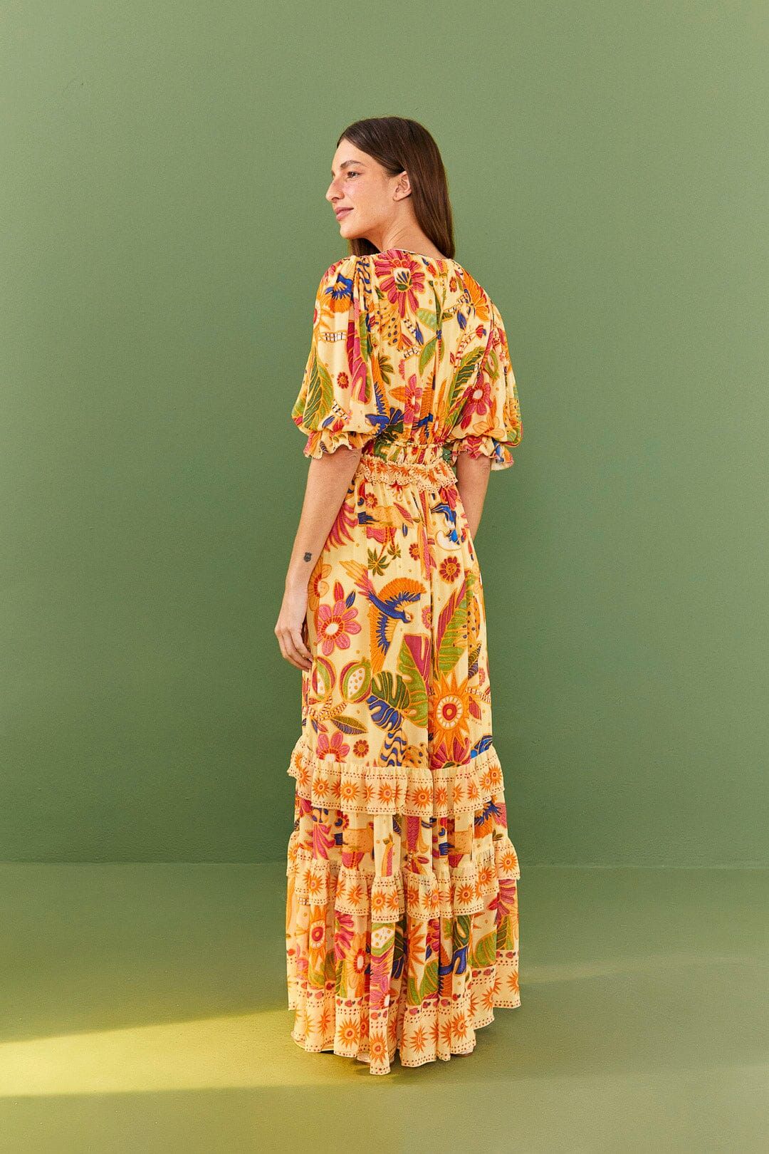 Yellow Rio Tapestry Maxi Dress sold by FARM Rio product image thumbnail 4
