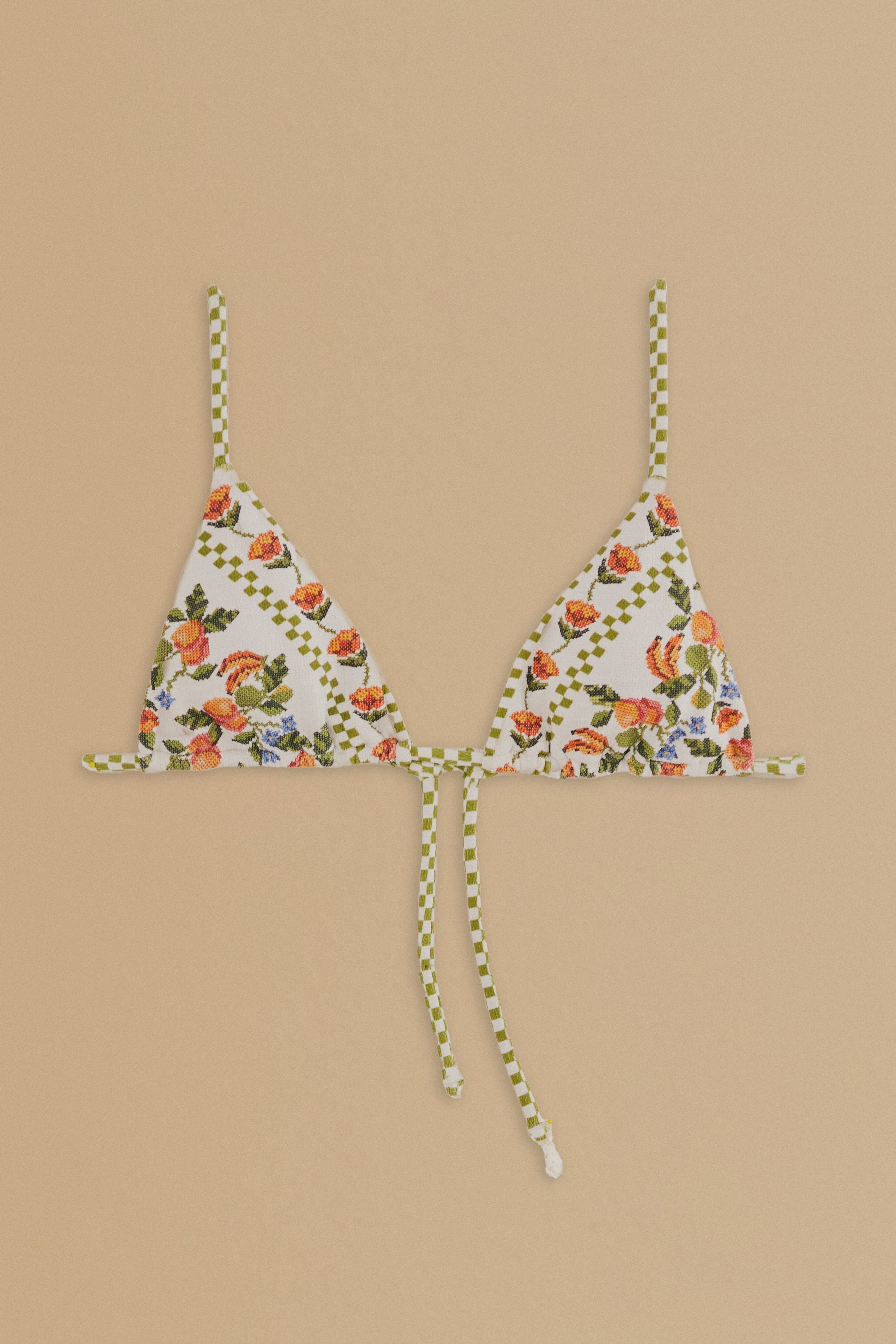 White Banana Vitamin Side Tie Bikini Top sold by FARM Rio product image thumbnail 5