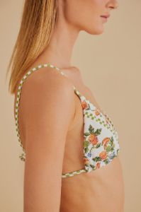 White Banana Vitamin Side Tie Bikini Top sold by FARM Rio