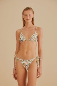 White Banana Vitamin Side Tie Bikini Top sold by FARM Rio