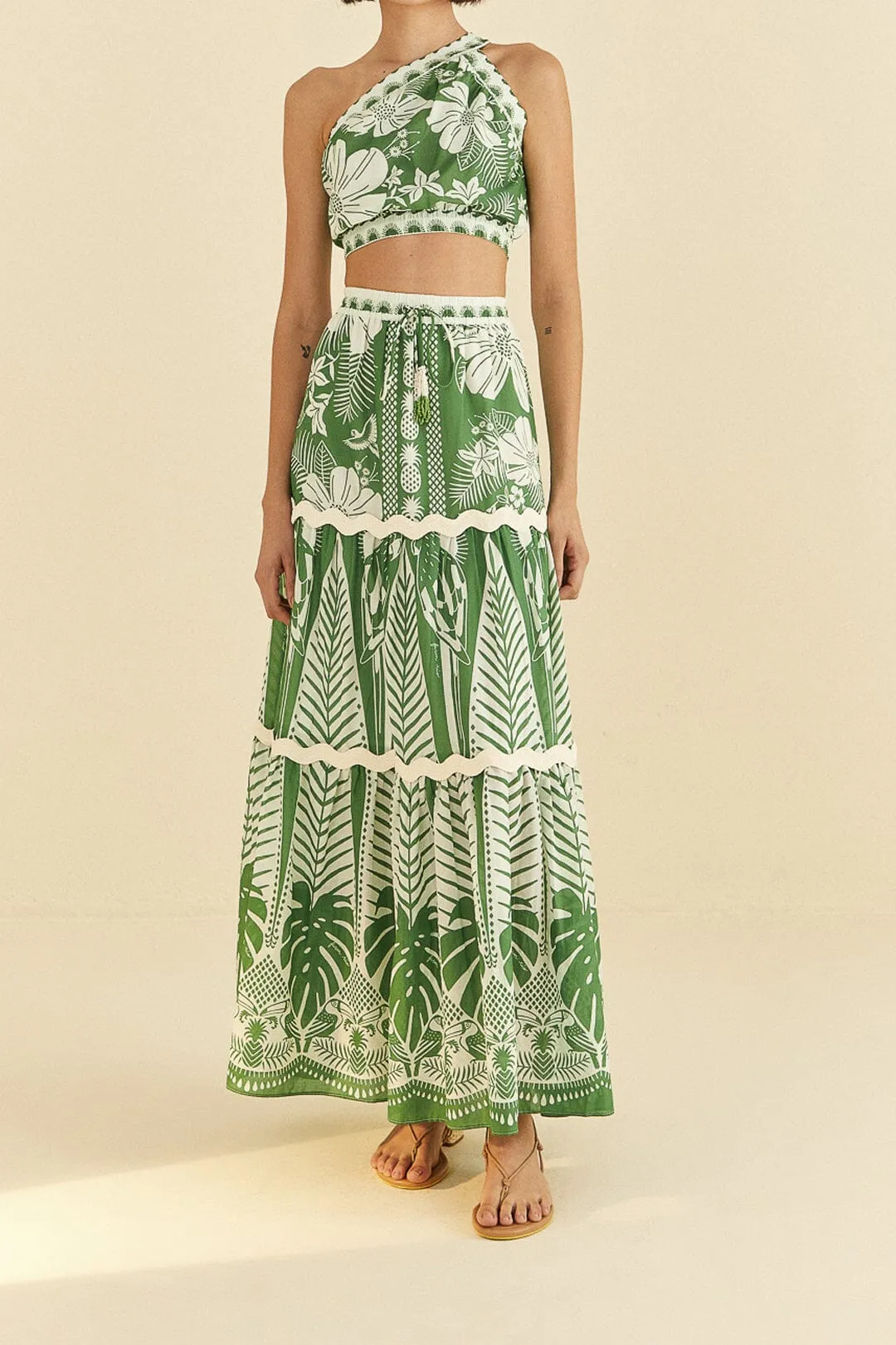 Off-White Macaw Elegance Crop Top sold by FARM Rio product image thumbnail 3