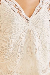 Off-White Butterfly Guipure Blouse sold by FARM Rio