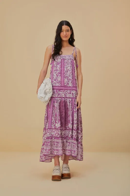 Lilac Sweet Garden Sleeveless Maxi Dress sold by FARM Rio
