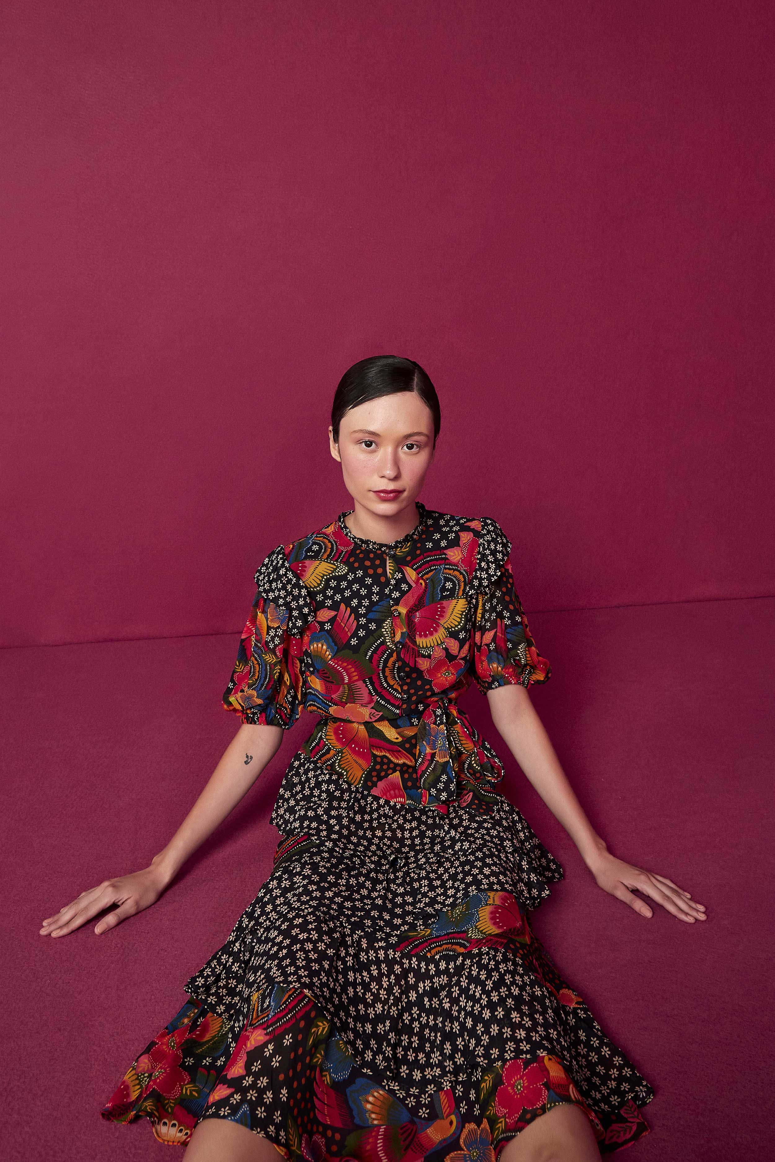 Black Toucanfly Midi Dress sold by FARM Rio product image thumbnail 5