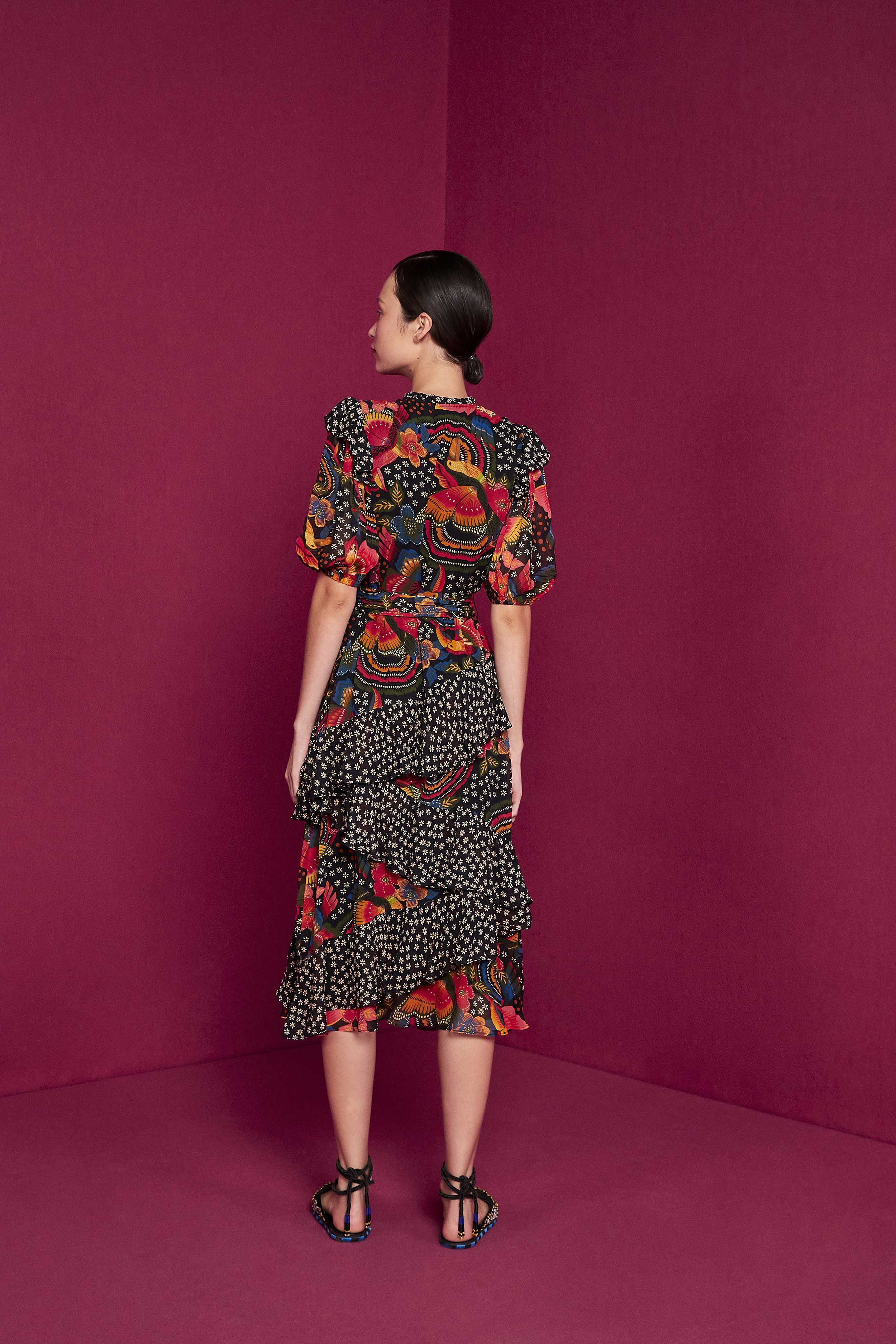 Black Toucanfly Midi Dress sold by FARM Rio product image thumbnail 2