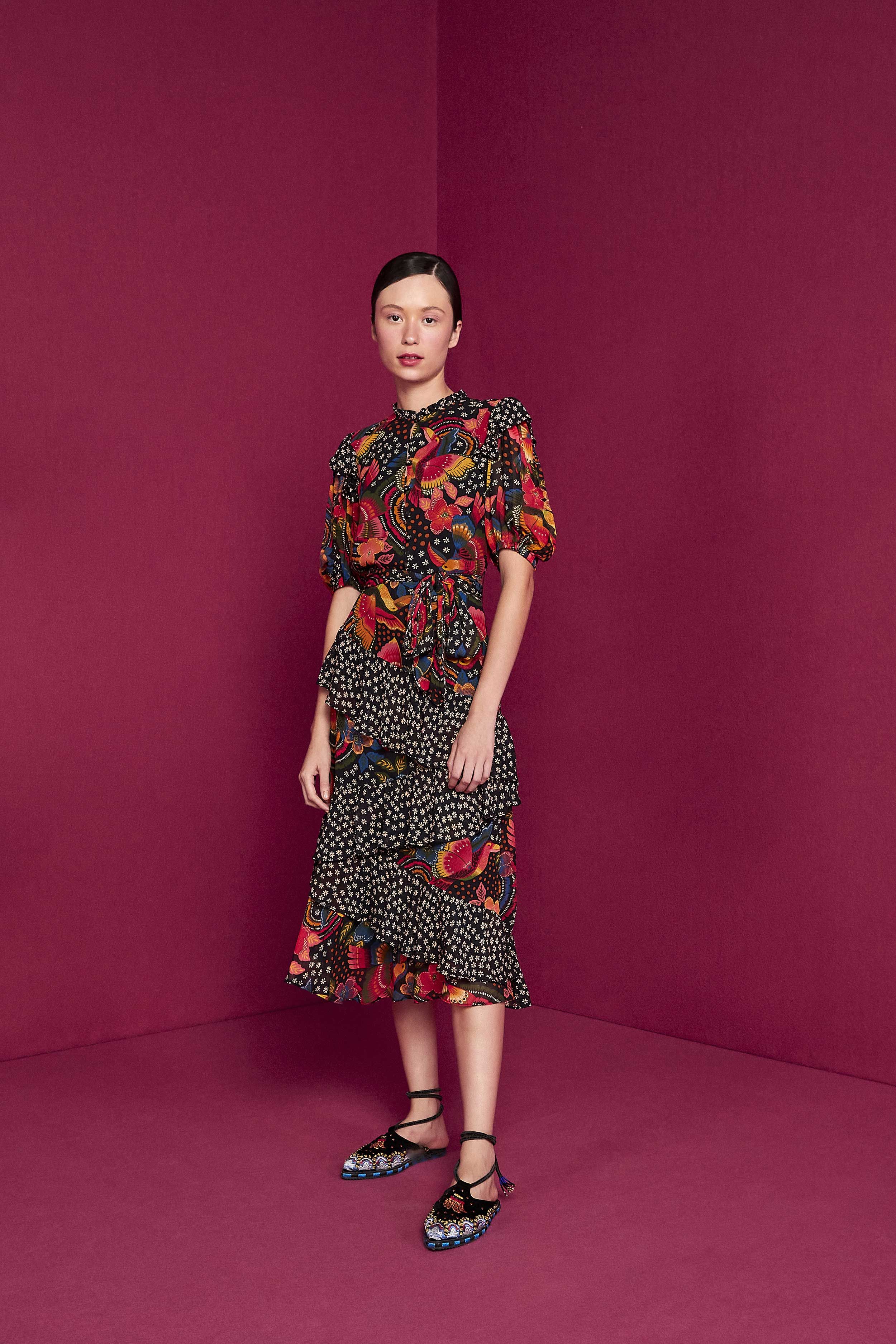 Black Toucanfly Midi Dress sold by FARM Rio product image thumbnail 4