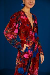 Red Wild Life Jumpsuit sold by FARM Rio