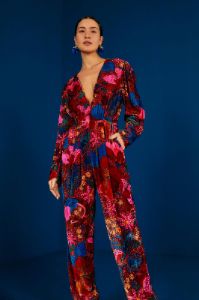 Red Wild Life Jumpsuit sold by FARM Rio