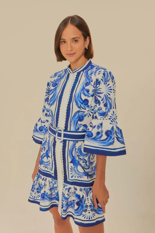 Off-White Garden Tiles Mini Dress sold by FARM Rio