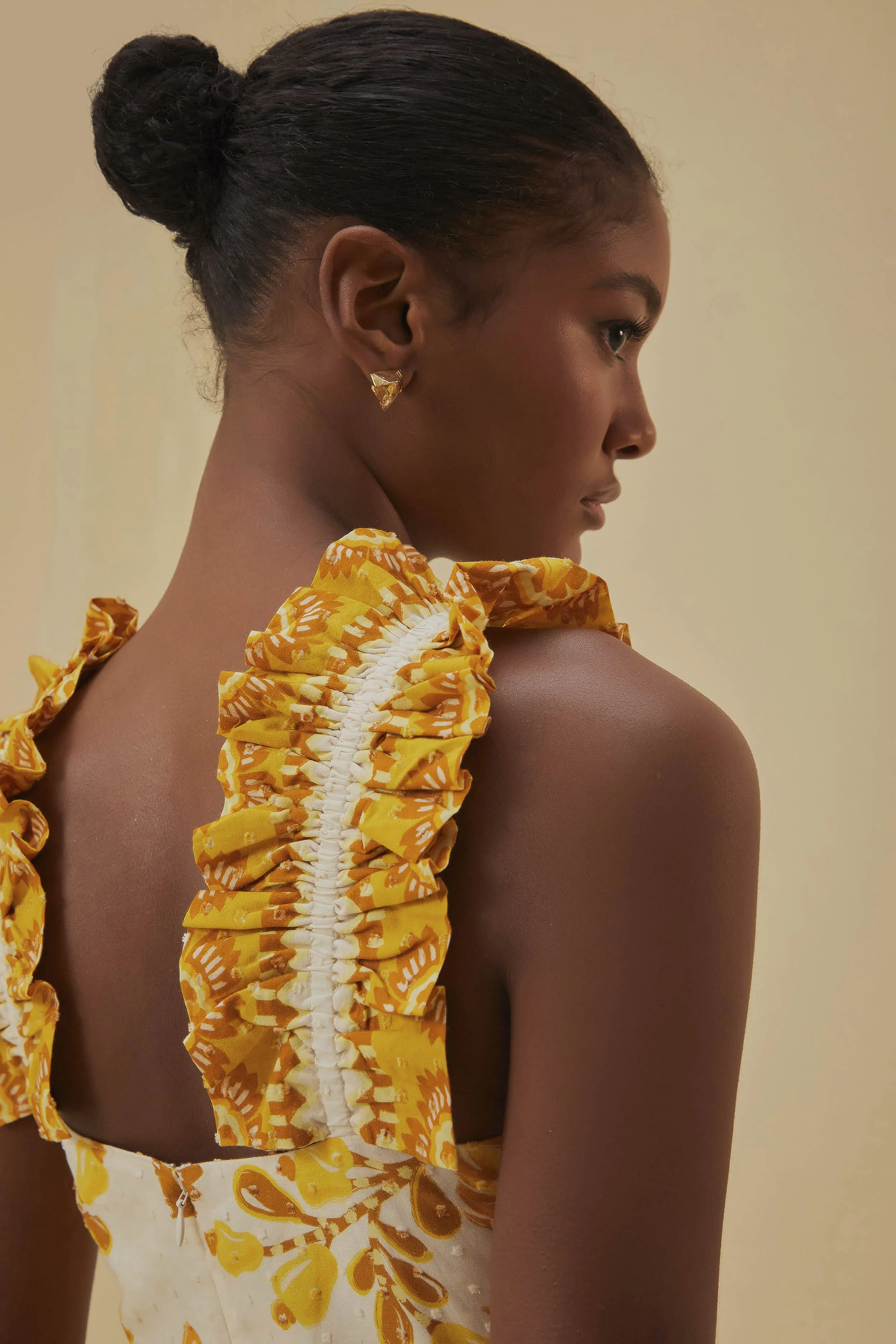 Off-White Aura Floral Midi Dress sold by FARM Rio product image thumbnail 5