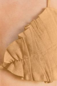 Beige Leaf Crop Top sold by FARM Rio