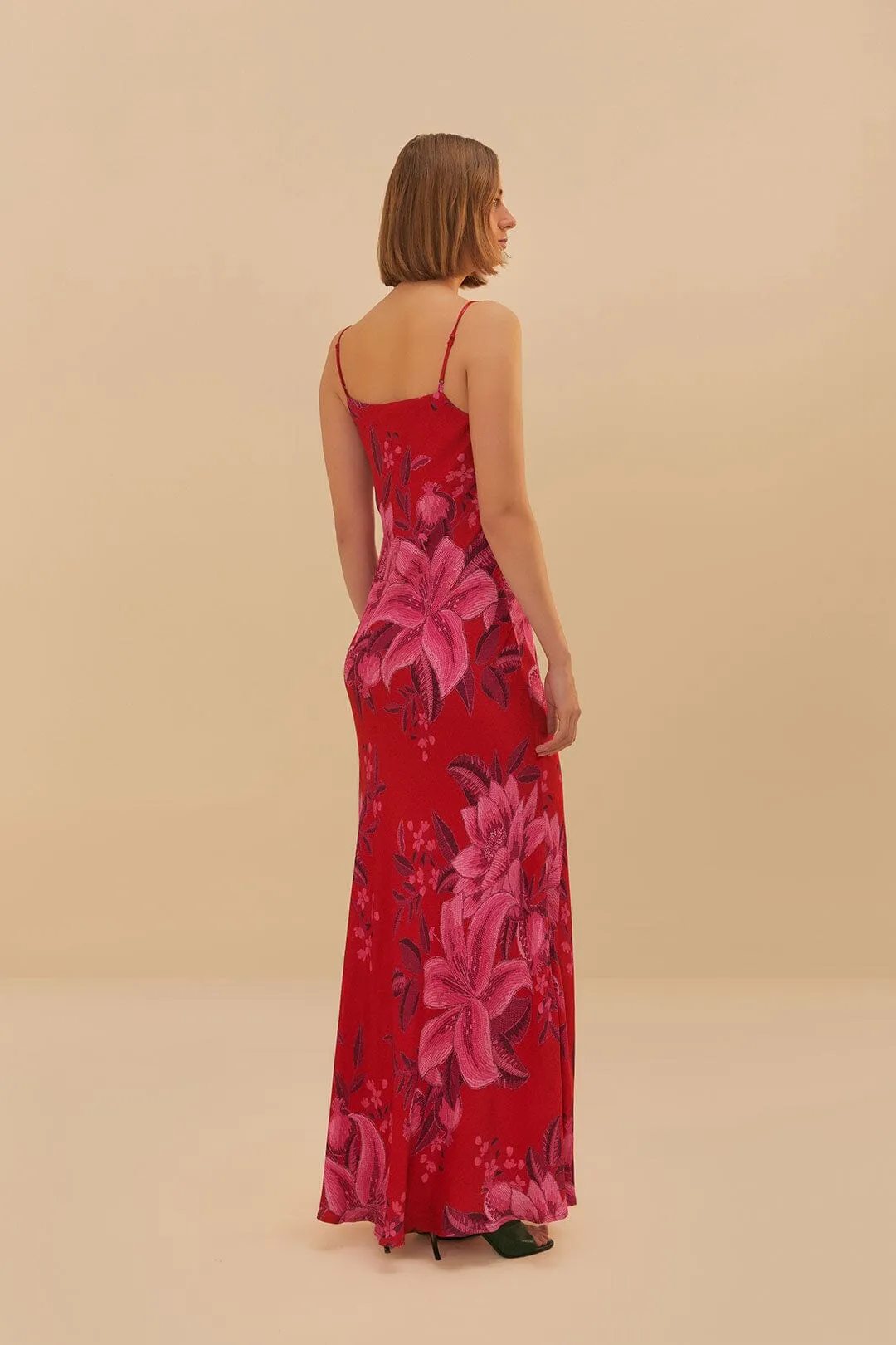 Red Summer Fruit Lenzing™ Ecovero™ Viscose Maxi Dress sold by FARM Rio product image thumbnail 4