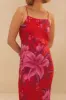 Red Summer Fruit Lenzing™ Ecovero™ Viscose Maxi Dress sold by FARM Rio