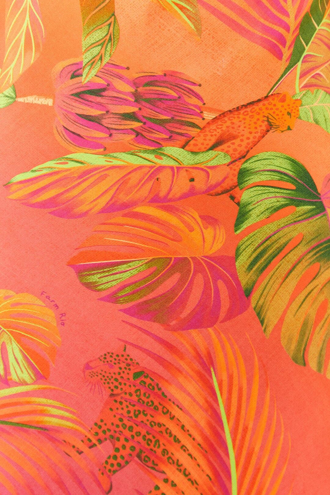 Orange Ombre Forest Lenzing™ Ecovero™ Viscose Midi Dress sold by FARM Rio product image thumbnail 5