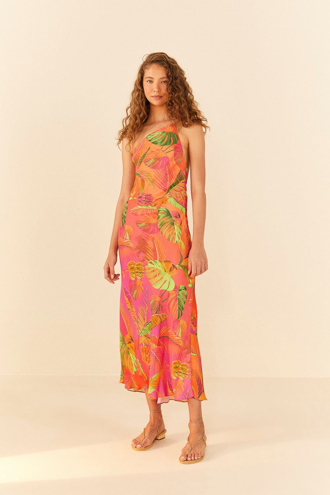 Orange Ombre Forest Lenzing™ Ecovero™ Viscose Midi Dress sold by FARM Rio product image thumbnail 2