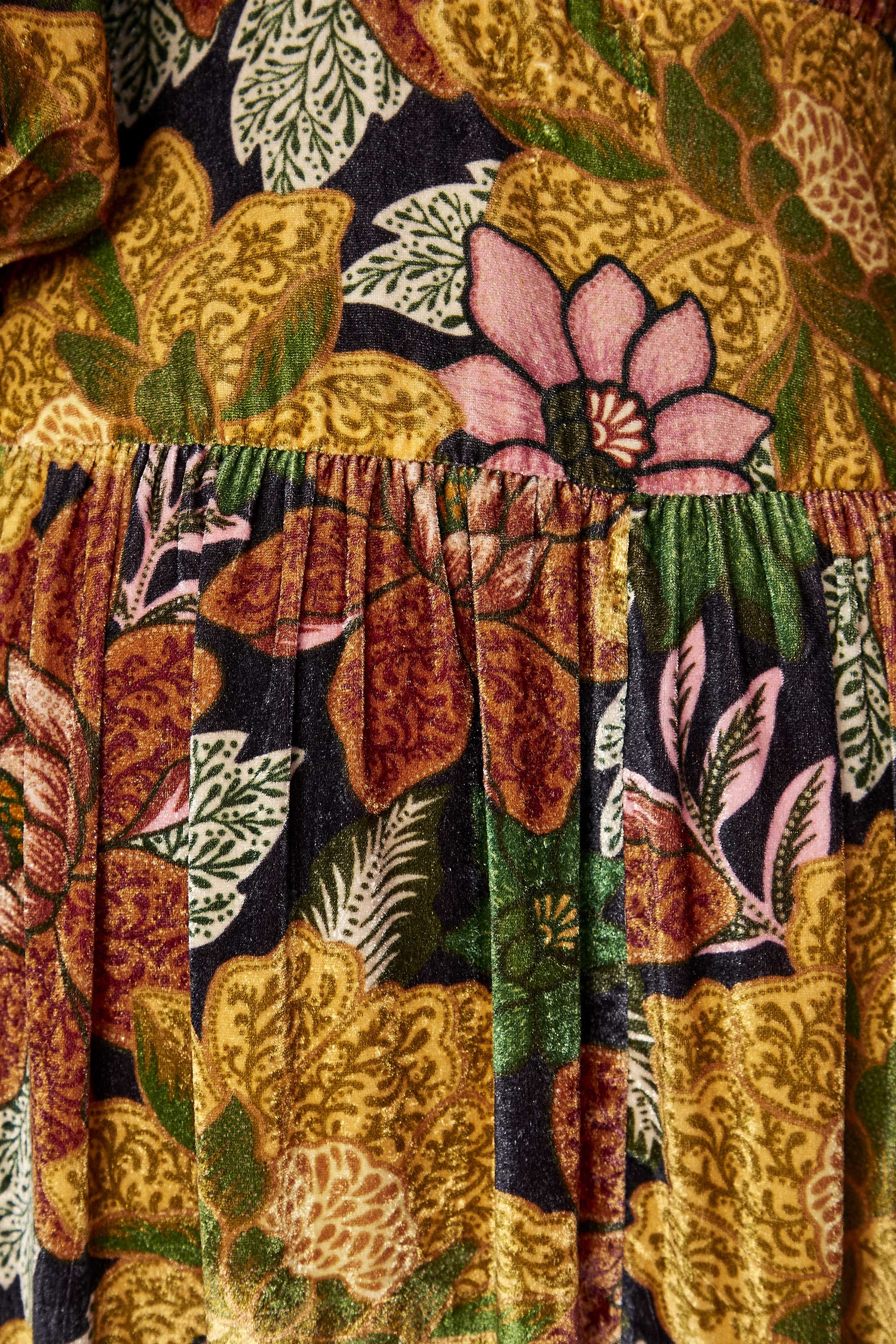 Black Garden V Neck Midi Dress sold by FARM Rio product image thumbnail 5