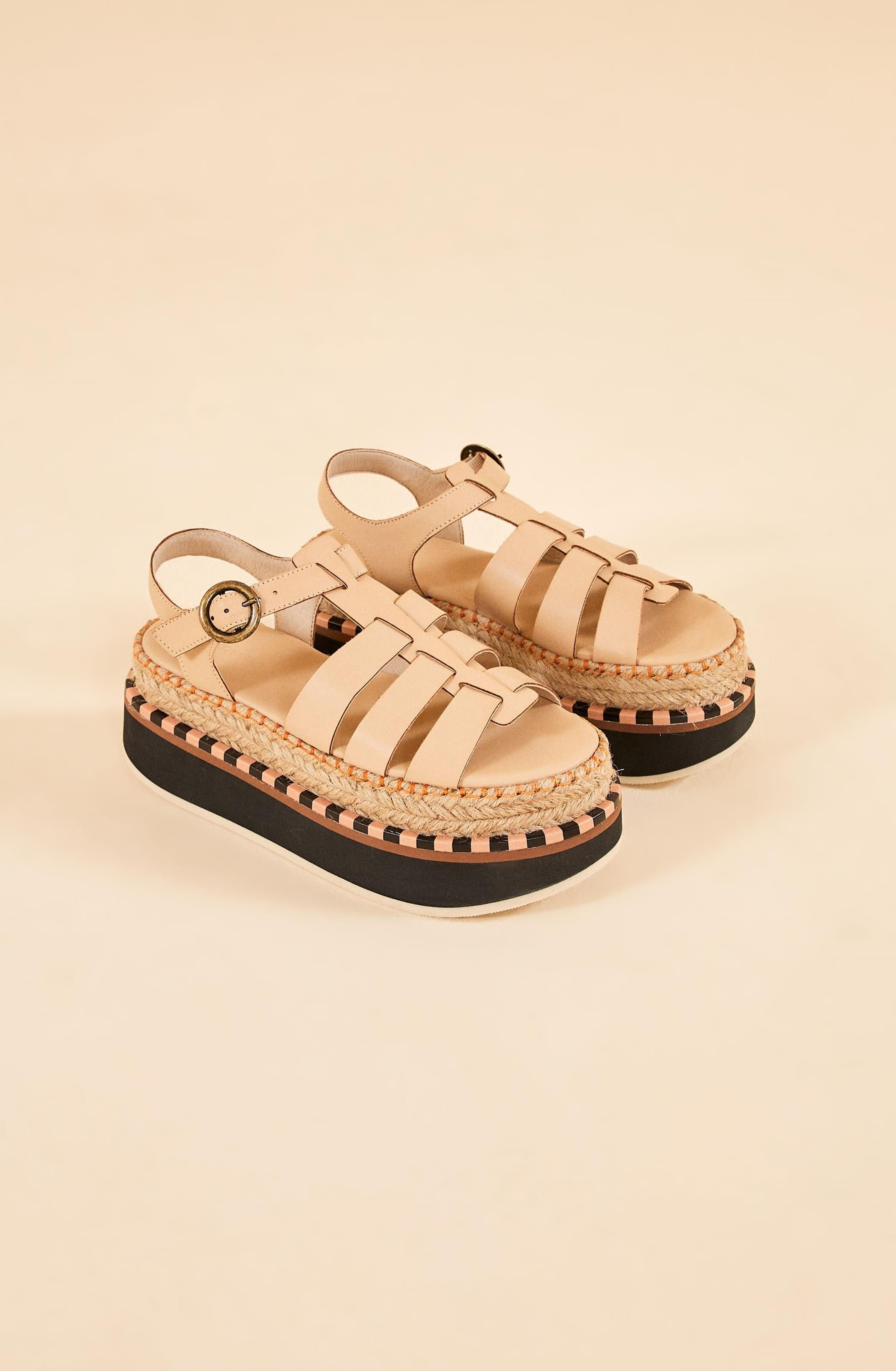 Beige Espadrille Platform Sandal sold by FARM Rio